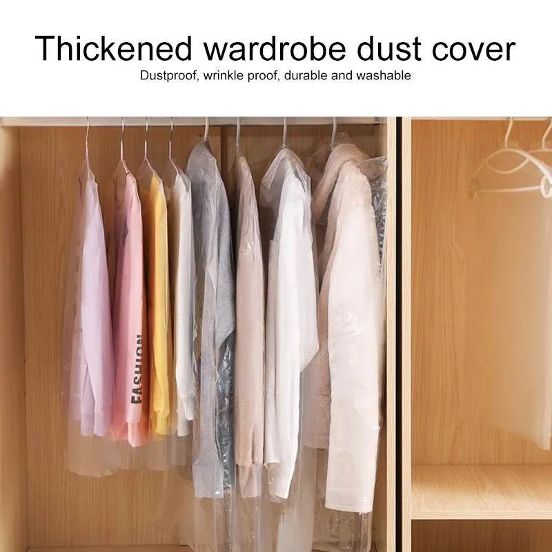 100 Disposable Transparent Dust Bags - 55X80Cm - Pp 4 Wires