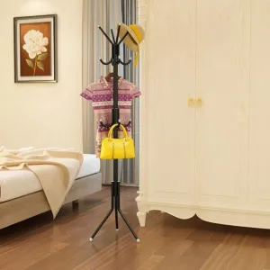 12 Hooks Iron Coat Rack Hanging Hanger Floor Interior Interior Hall Bedroom Fashion Iron Clothes Rack Hats Bags Clothes Shelf