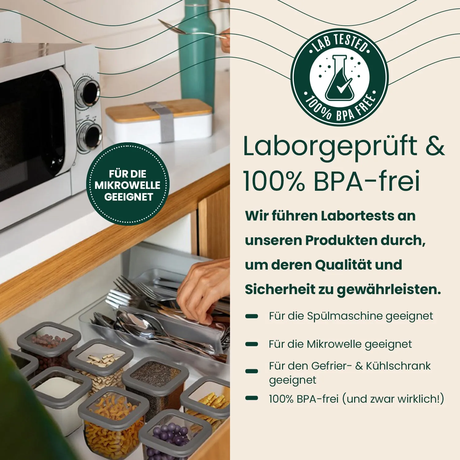 12x1200 ml - Vorratsdosen mit Deckel