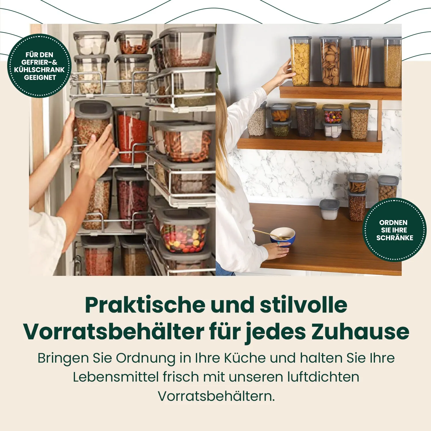 12x1200 ml - Vorratsdosen mit Deckel