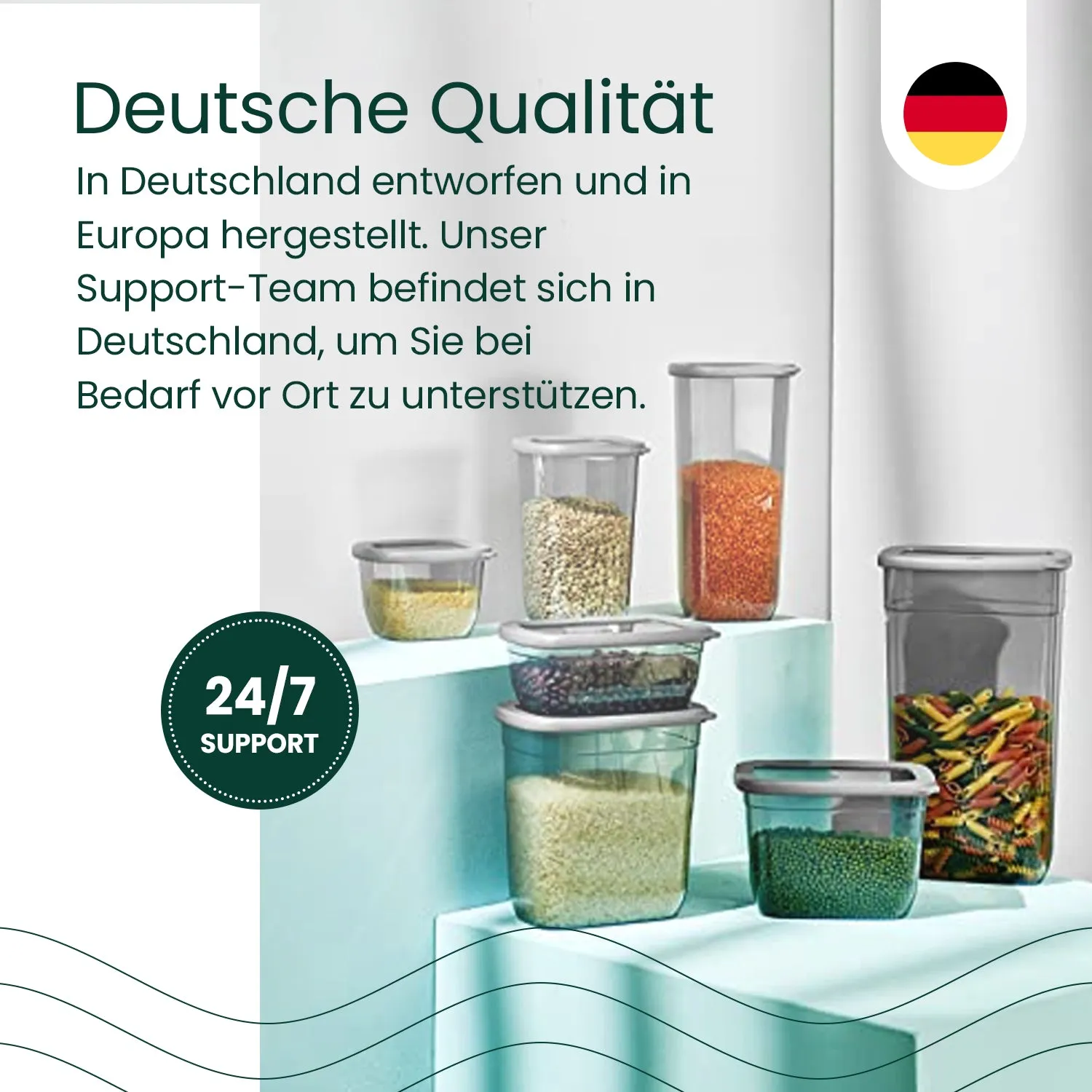 12x1200 ml - Vorratsdosen mit Deckel