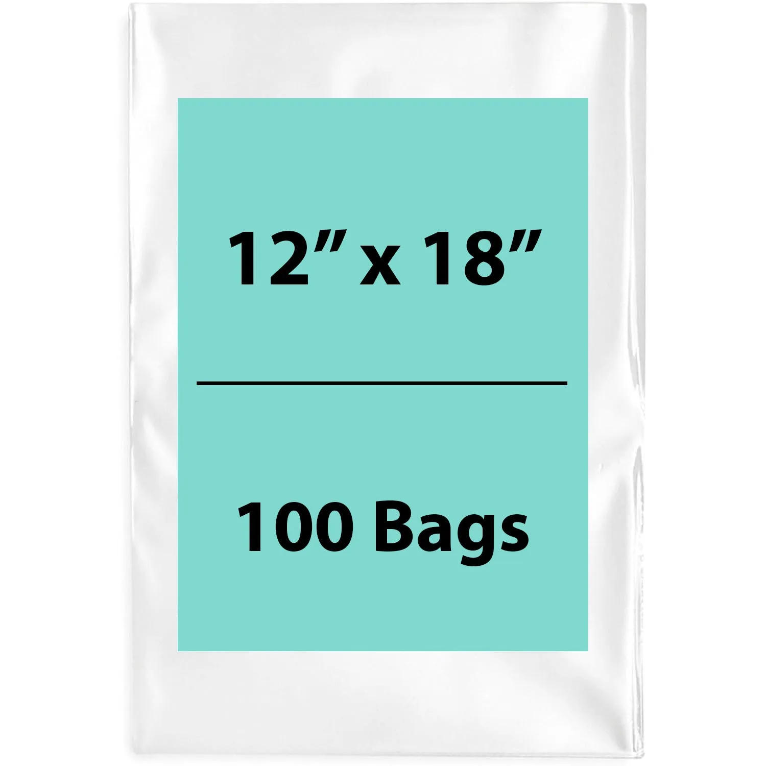 12X18 inches Clear Flat Poly Bags 4Mil Open Top (LDPE)