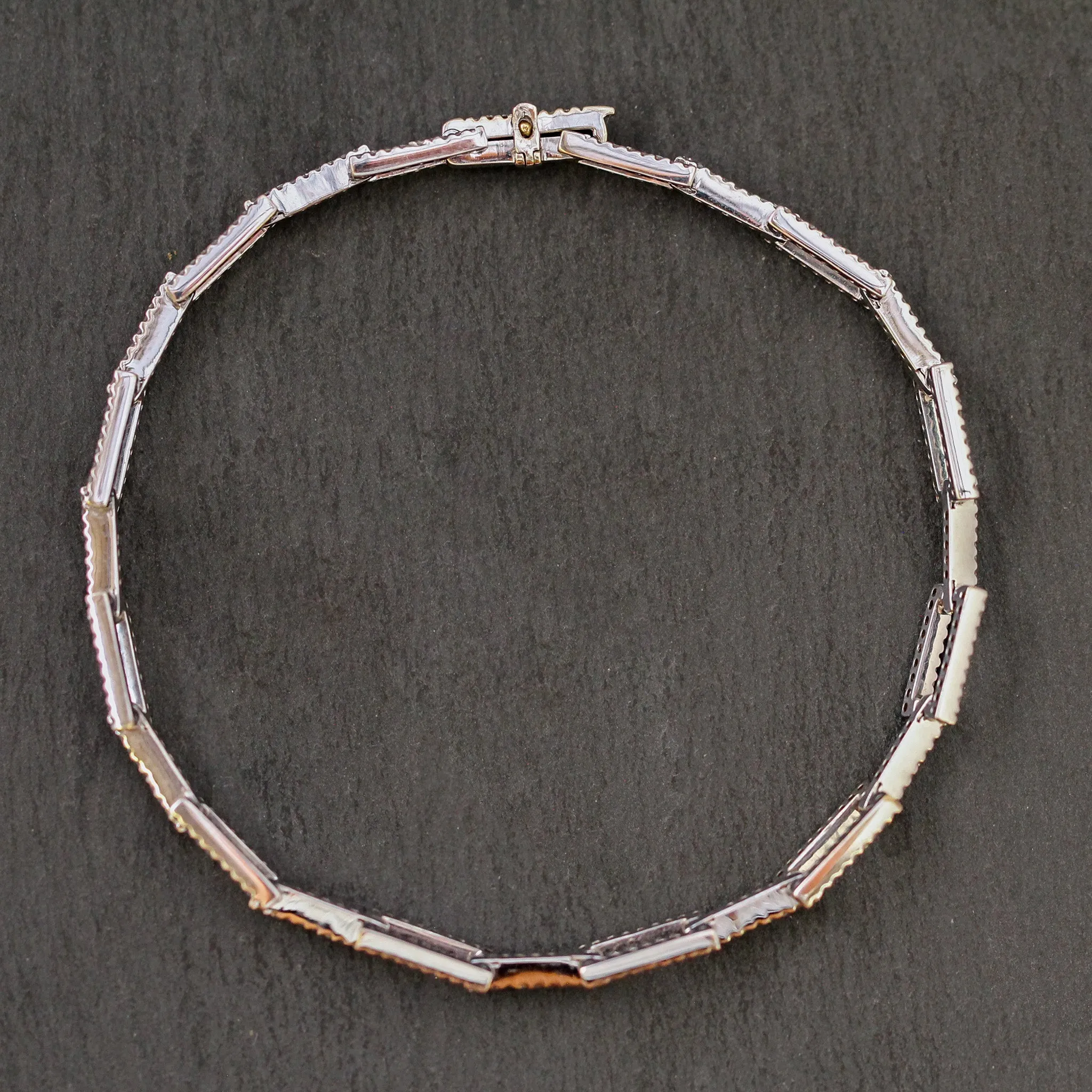 14k White Gold Diamond Link Tennis Bracelet