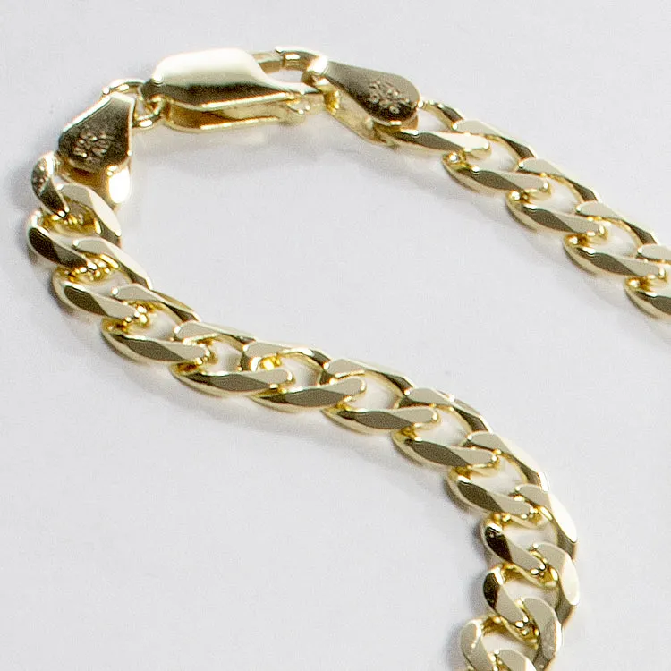 150 Flat Curb Chain Necklace 24" - Gold