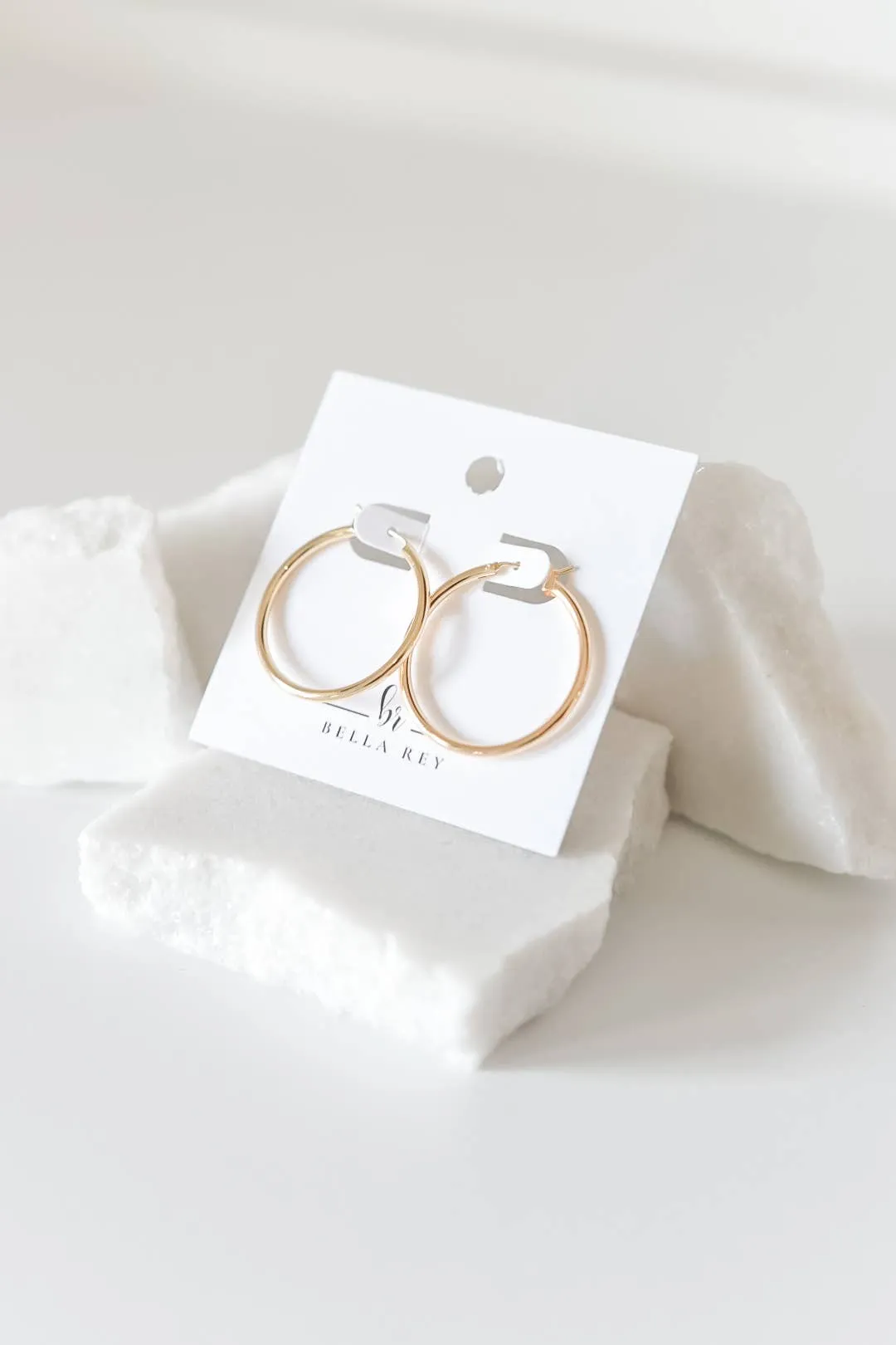 18k Gold Plated Michelle Hoop Earrings