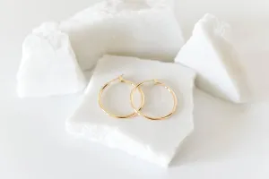 18k Gold Plated Michelle Hoop Earrings