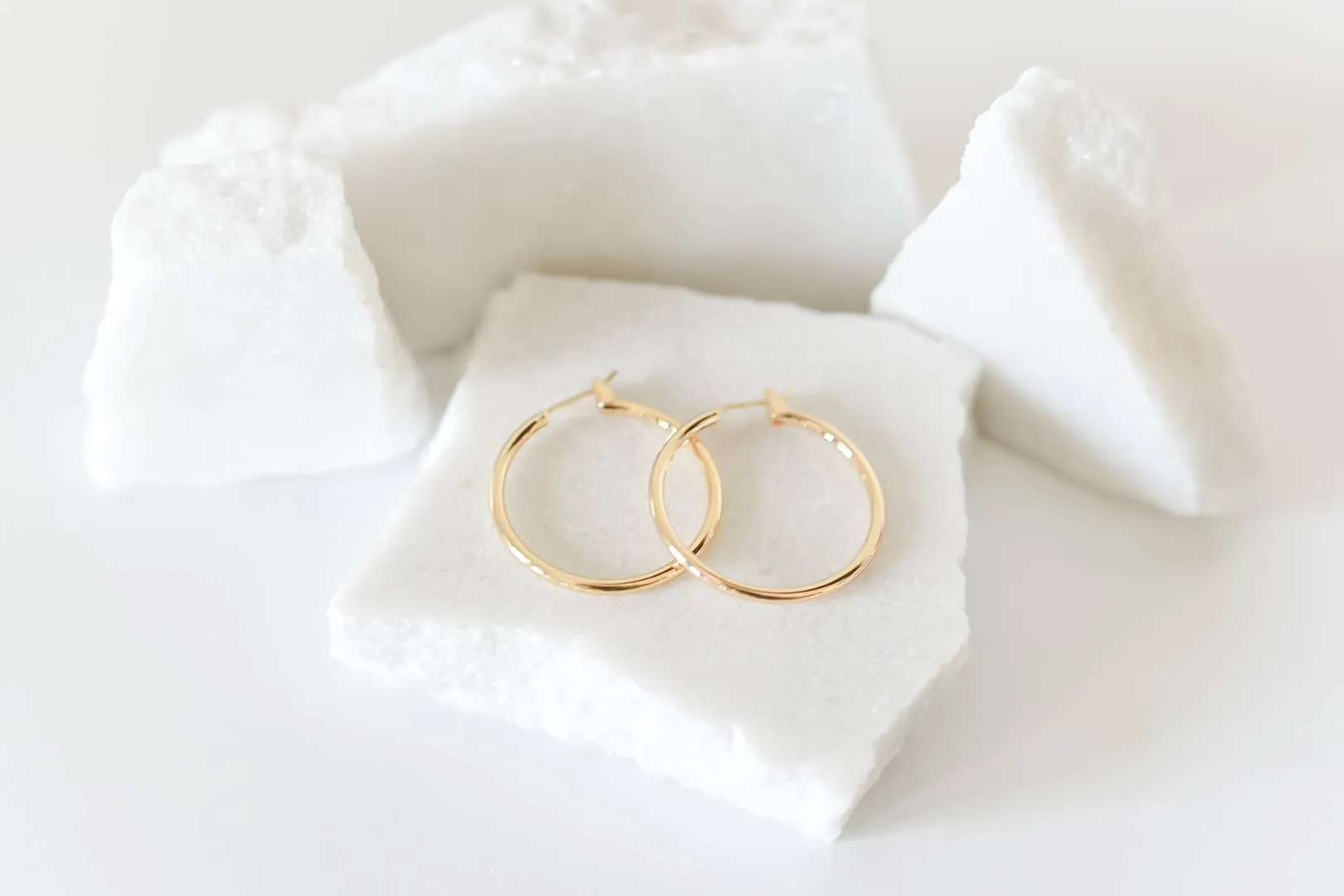 18k Gold Plated Michelle Hoop Earrings
