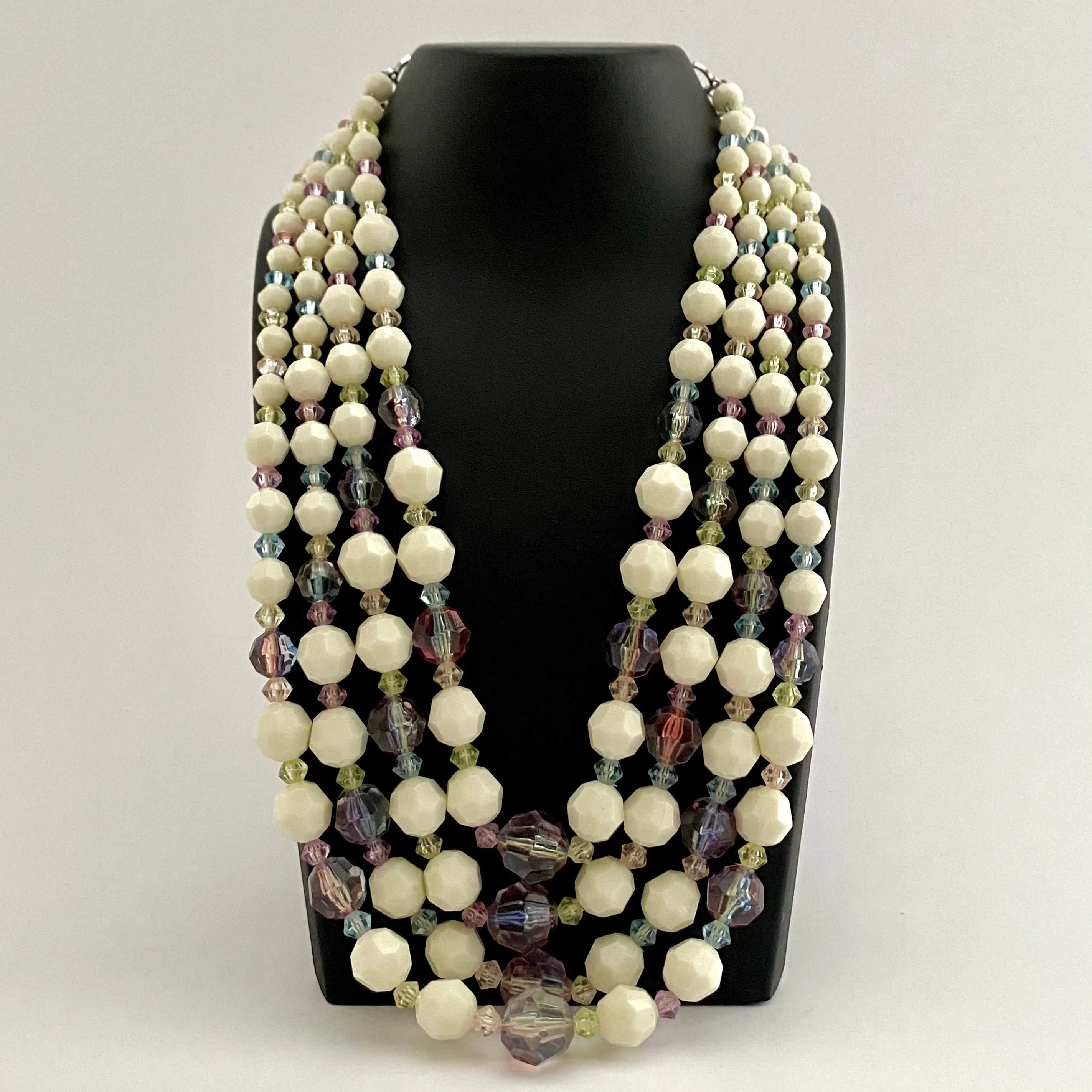 1960s Germany 4 Strand Bead Necklace