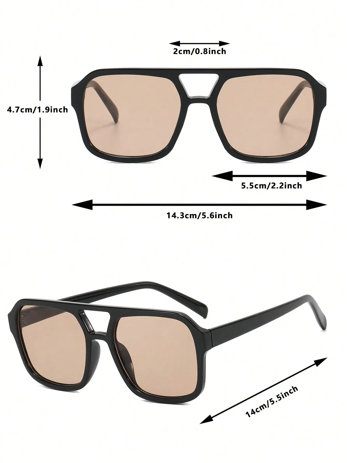 1PC Geometric Frame Sunglasses