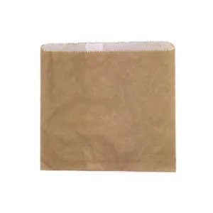 2 Long Brown Glassine Bags