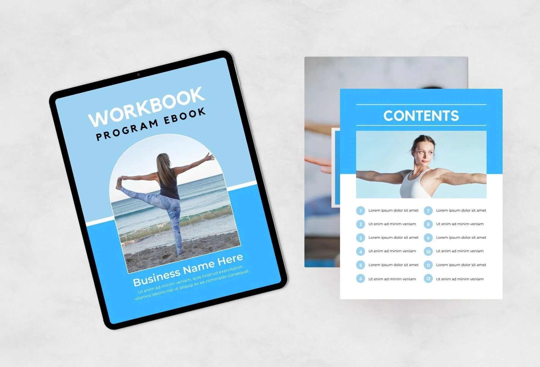 21 Page Workout Program Ebook Navagio Canva Templates
