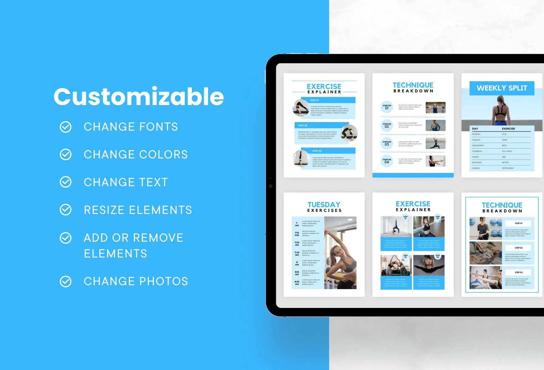 21 Page Workout Program Ebook Navagio Canva Templates