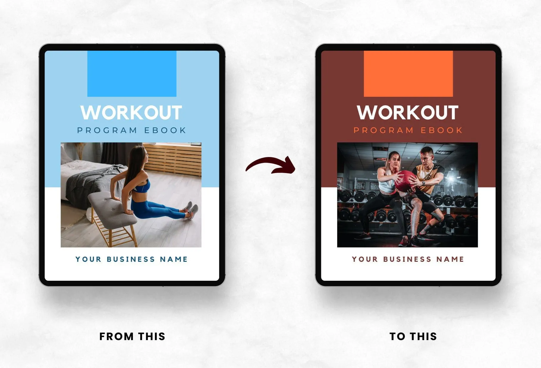 21 Page Workout Program Ebook Navagio Canva Templates