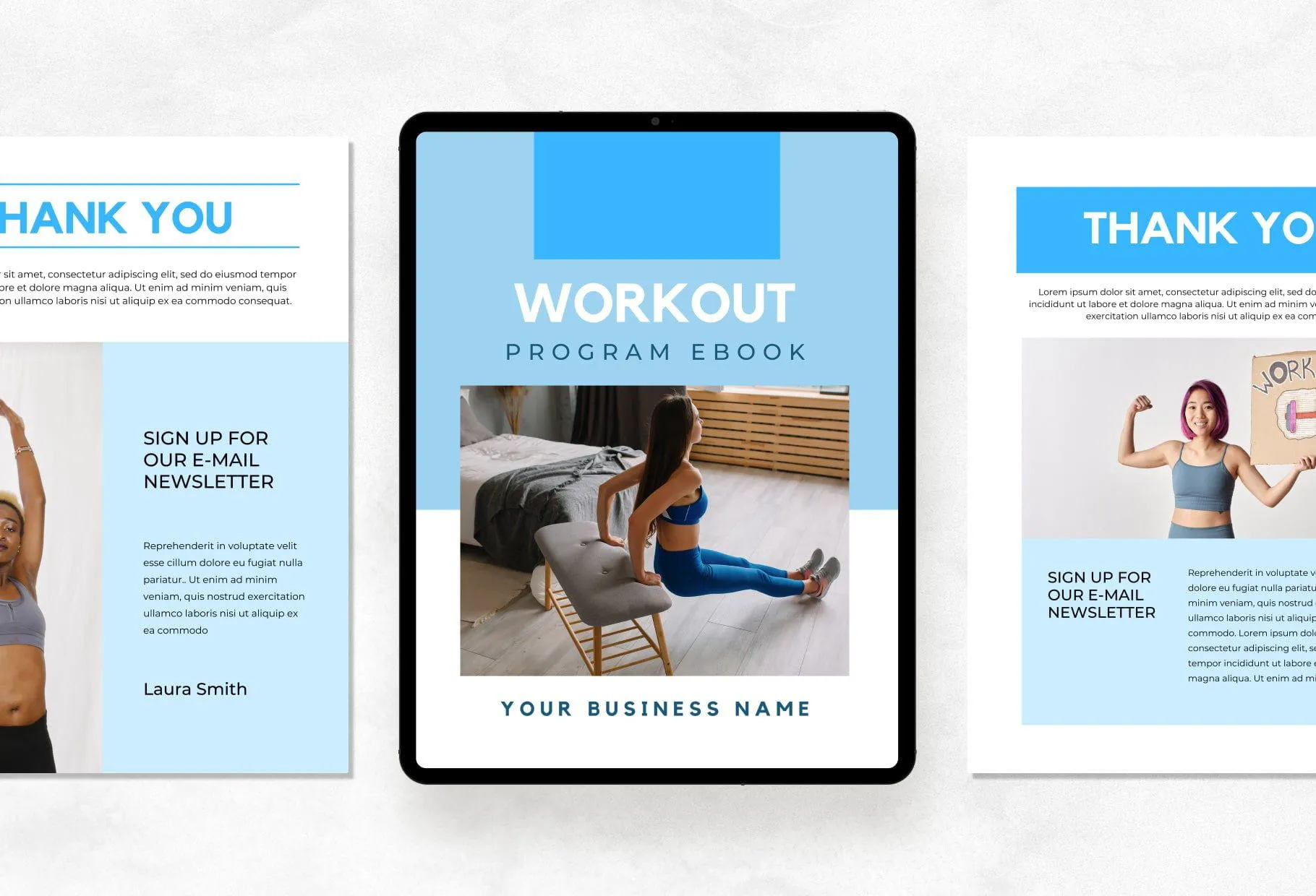 21 Page Workout Program Ebook Navagio Canva Templates