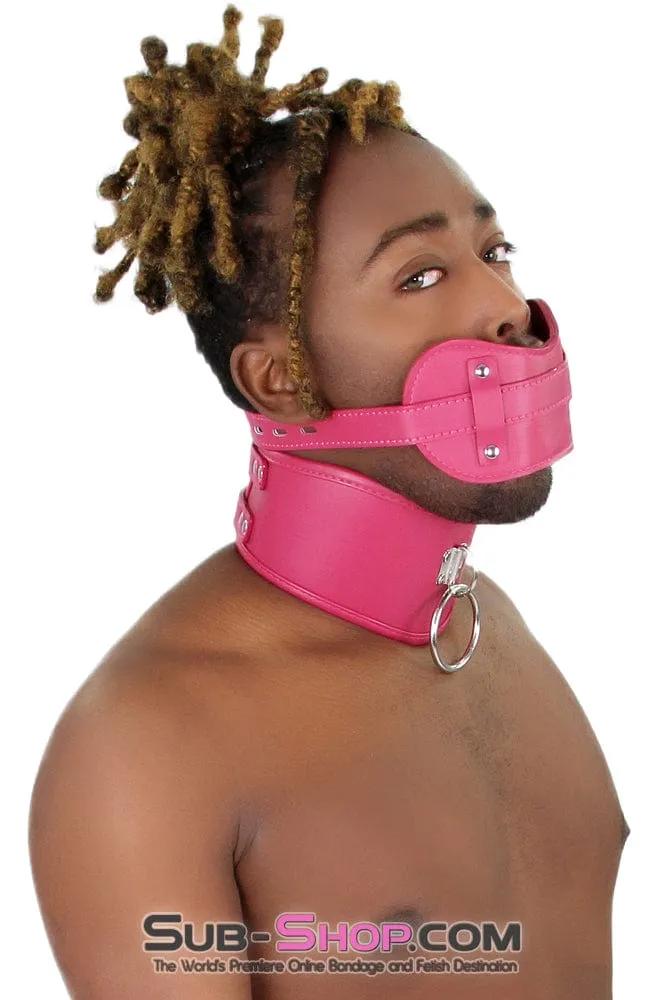 2300M-SIS      BDSM Mistress Pretty Sissy Boi's Head Games 3" Locking Penis Panel Gag