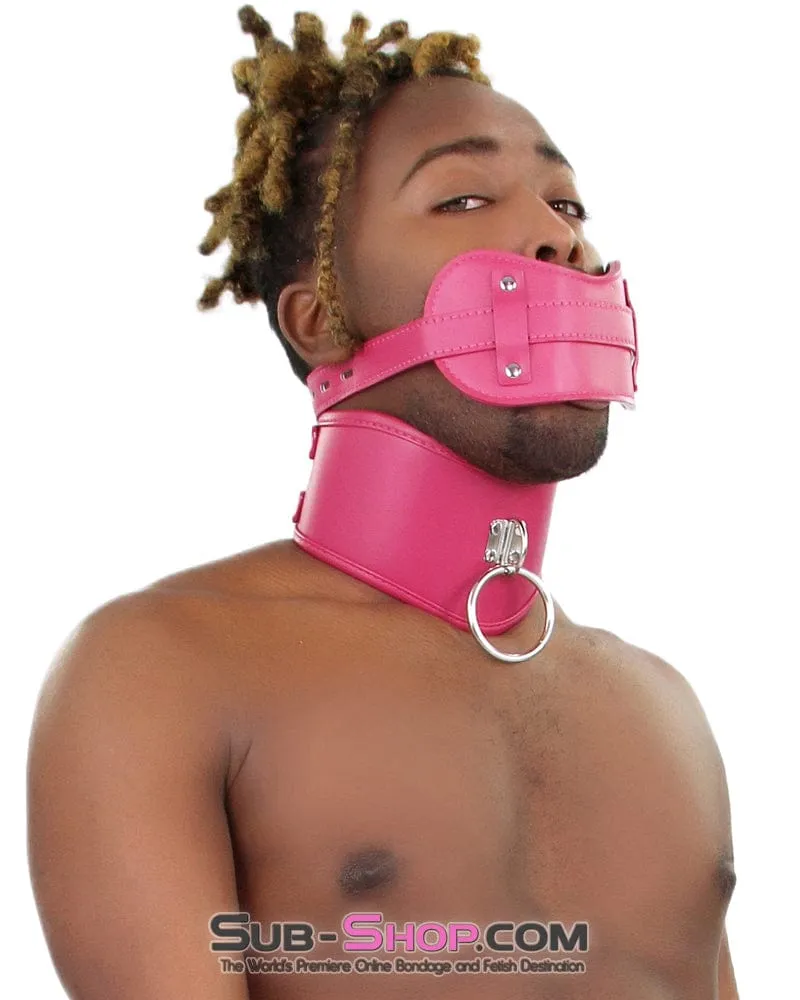 2300M-SIS      BDSM Mistress Pretty Sissy Boi's Head Games 3" Locking Penis Panel Gag