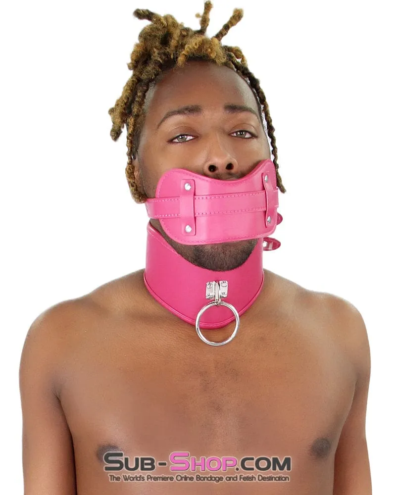 2300M-SIS      BDSM Mistress Pretty Sissy Boi's Head Games 3" Locking Penis Panel Gag