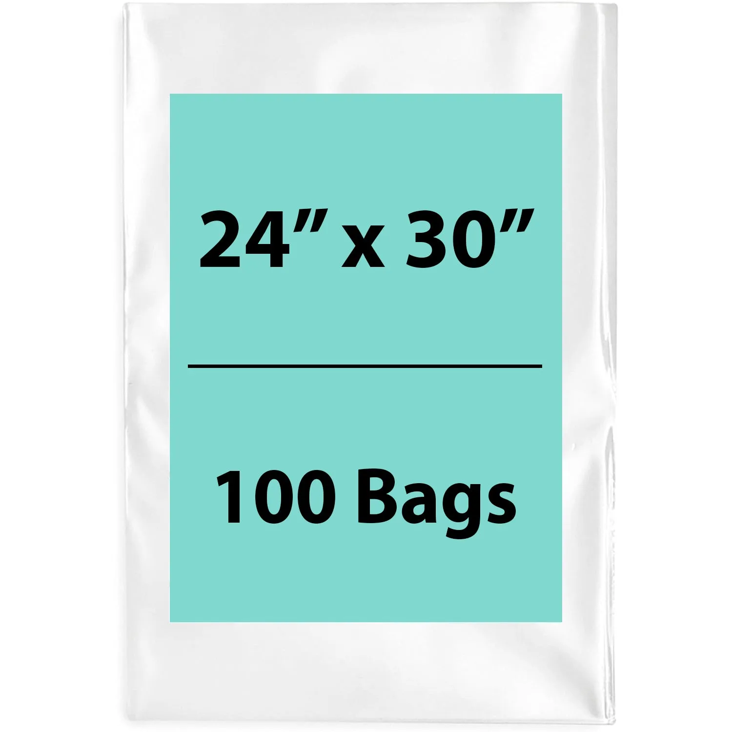 24X30 inches Clear Flat Poly Bags 3Mil Open Top (LDPE)