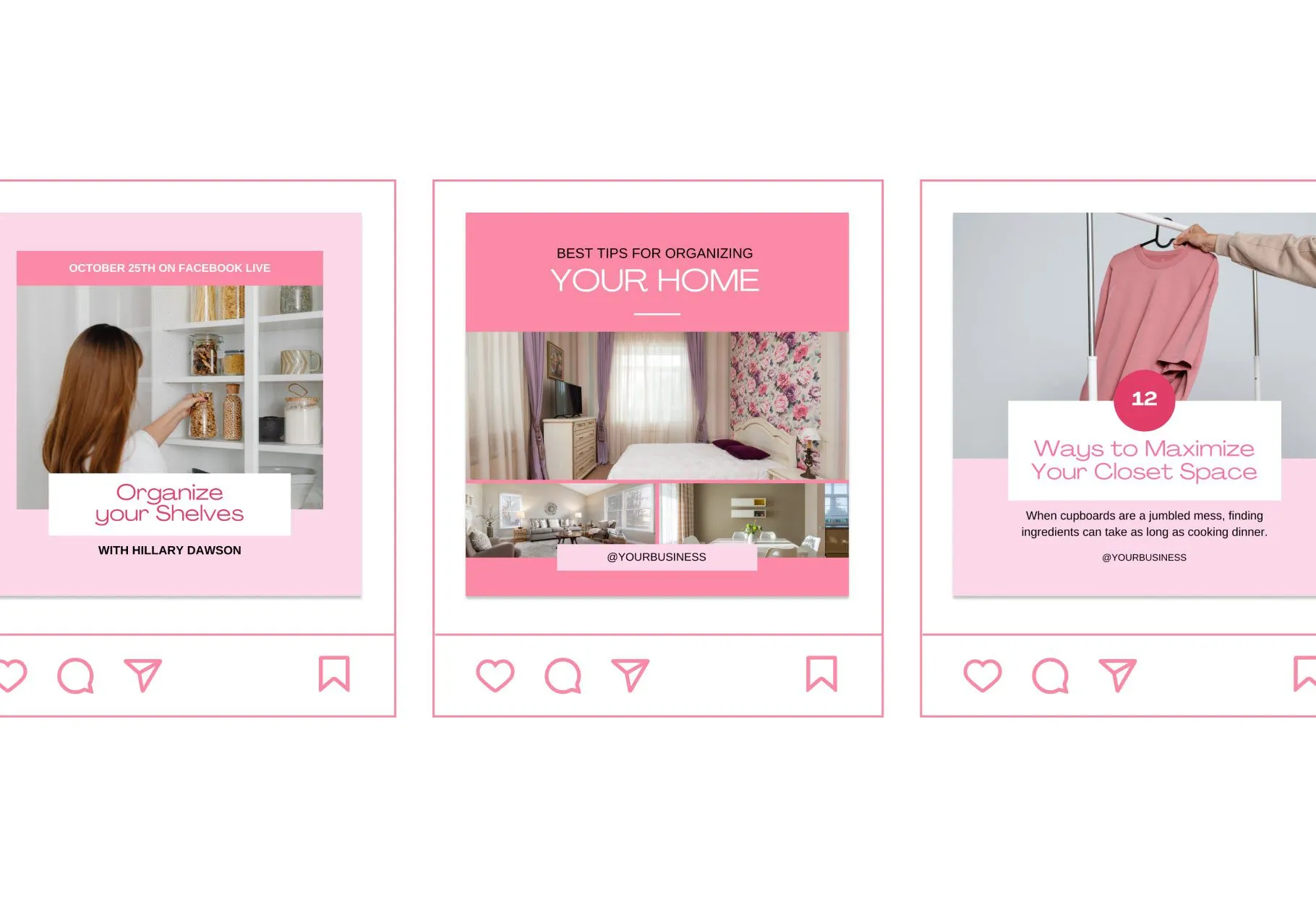 30 Home Organization Instagram Post Canva Templates V2