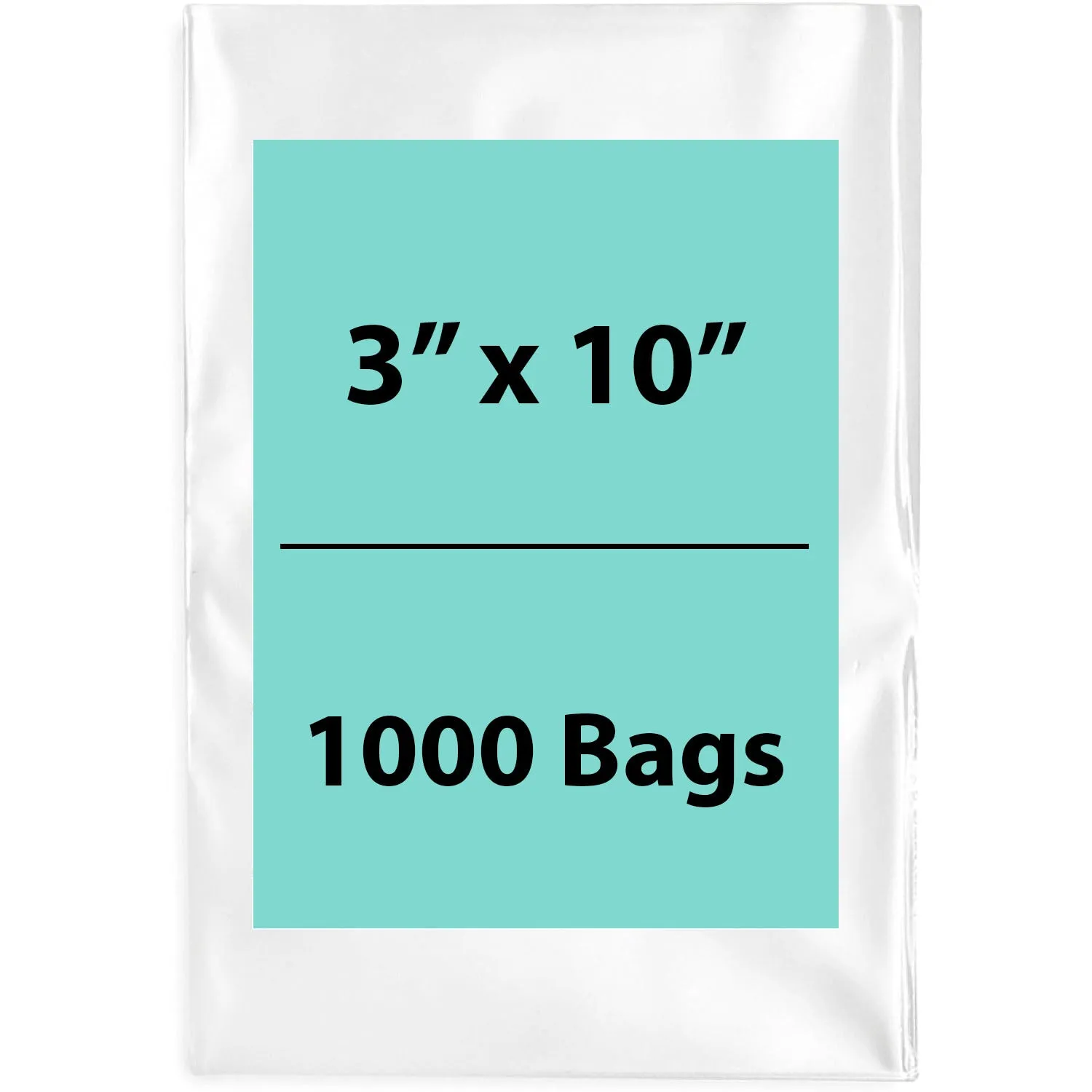 3X10 inches Clear Flat Poly Bags 4Mil Open Top (LDPE)