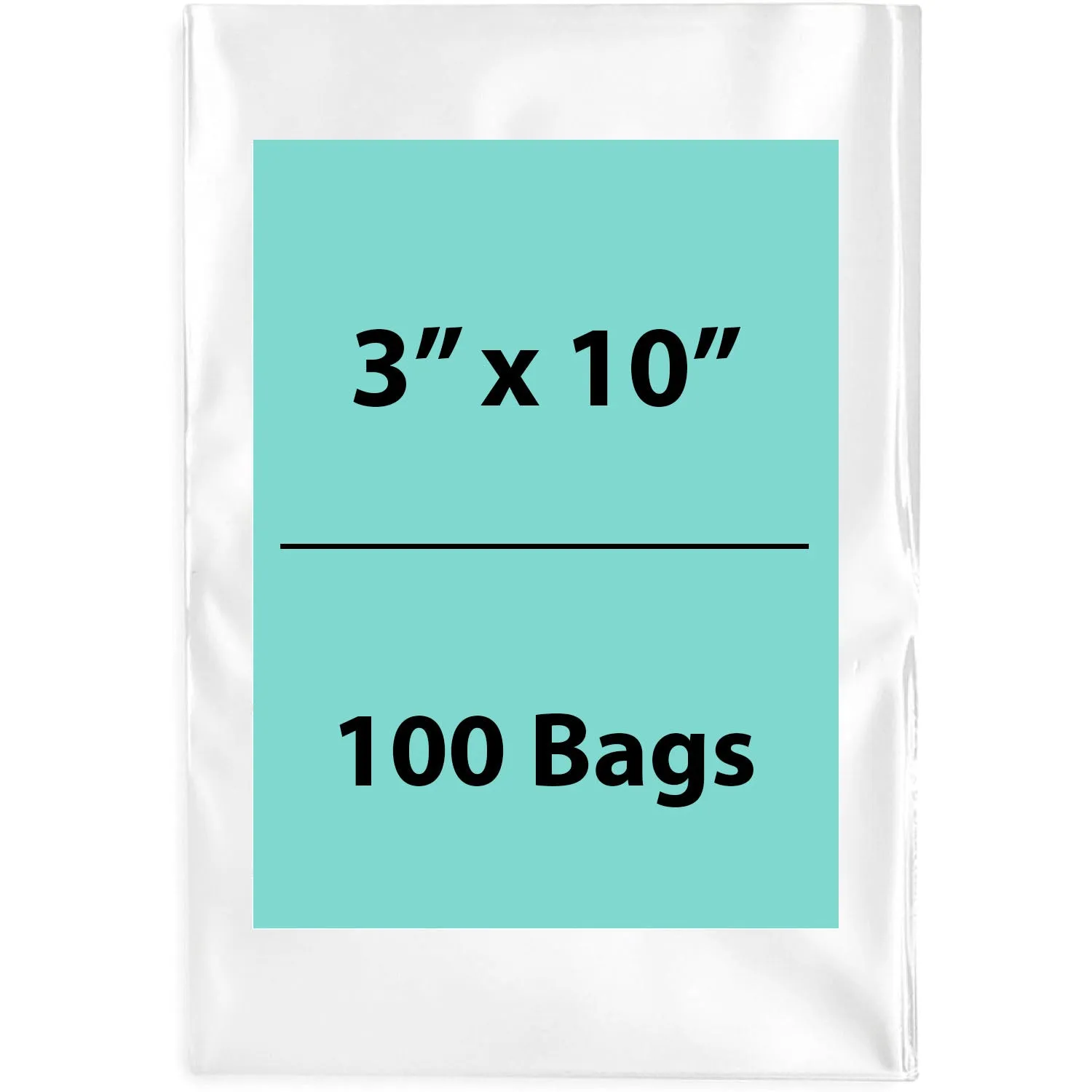 3X10 inches Clear Flat Poly Bags 4Mil Open Top (LDPE)