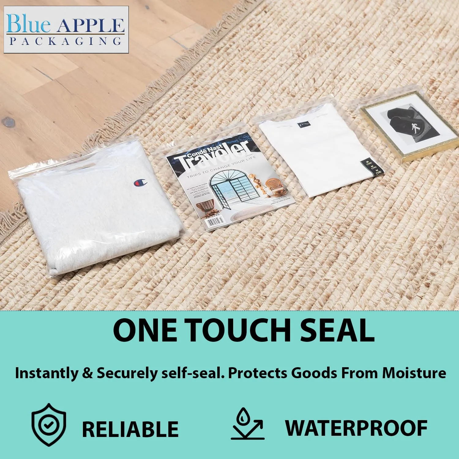 3X5 inches Reclosable Poly Bags with Hang Hole 4 Mil (LDPE) Single Track Zipper