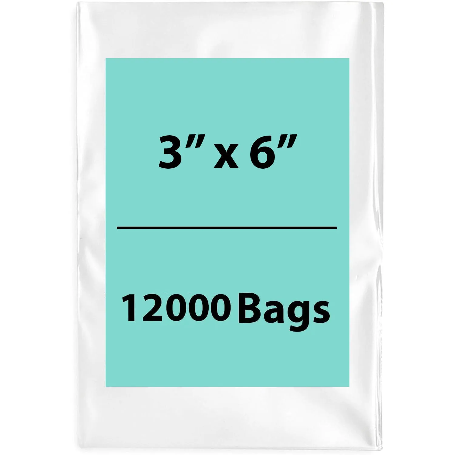 3X6 inches Clear Flat Poly Bags 3Mil Open Top (LDPE)