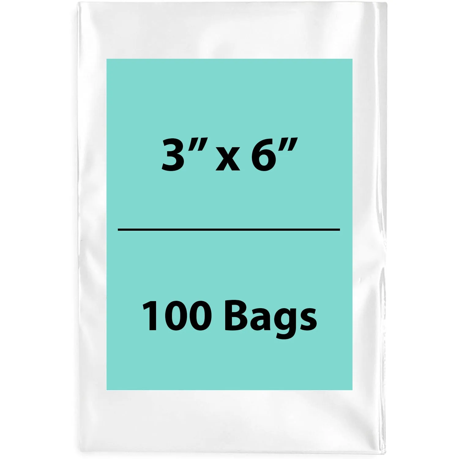 3X6 inches Clear Flat Poly Bags 3Mil Open Top (LDPE)