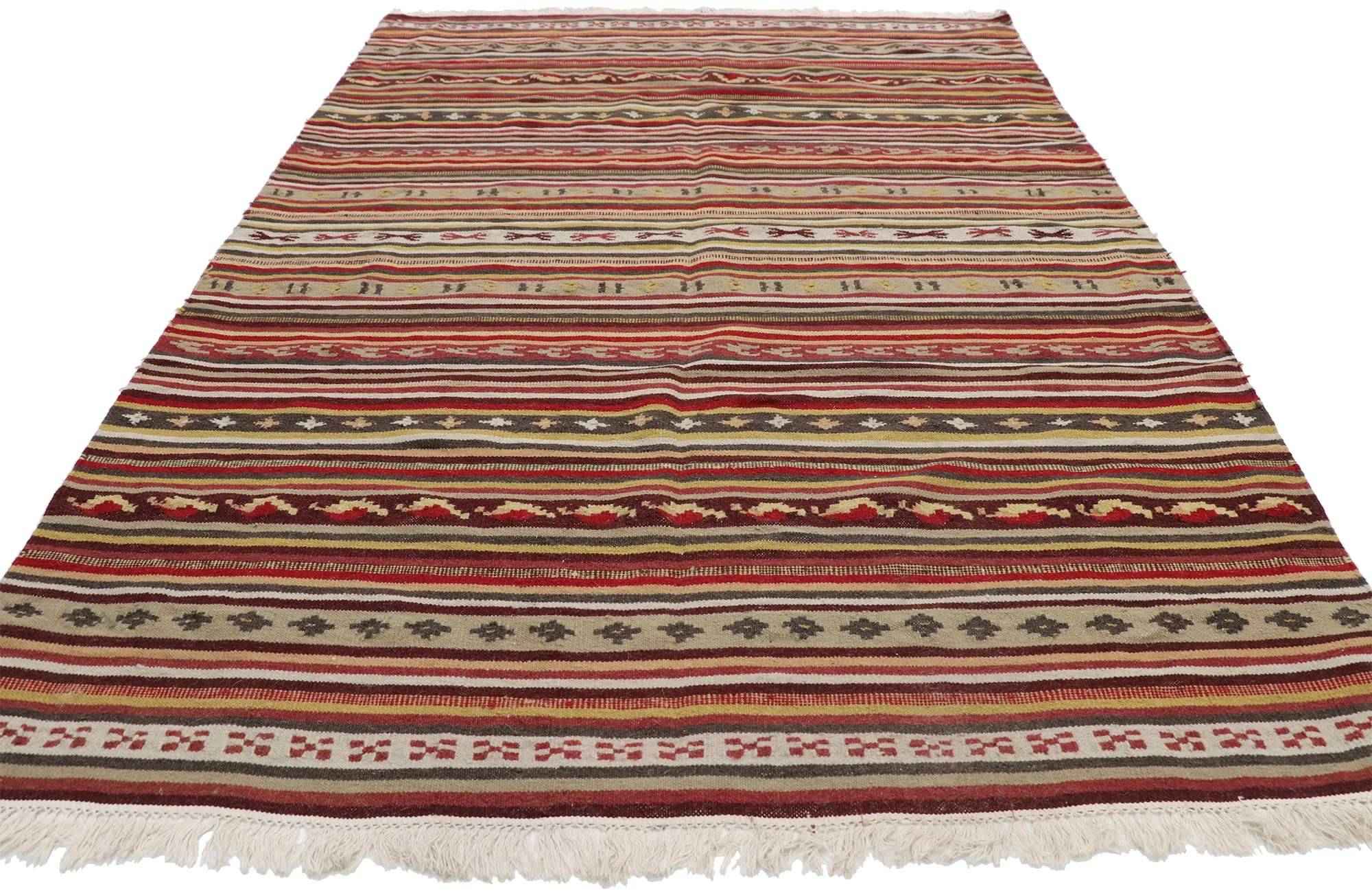 4'7" x 6'5" Vintage Kilim Rug