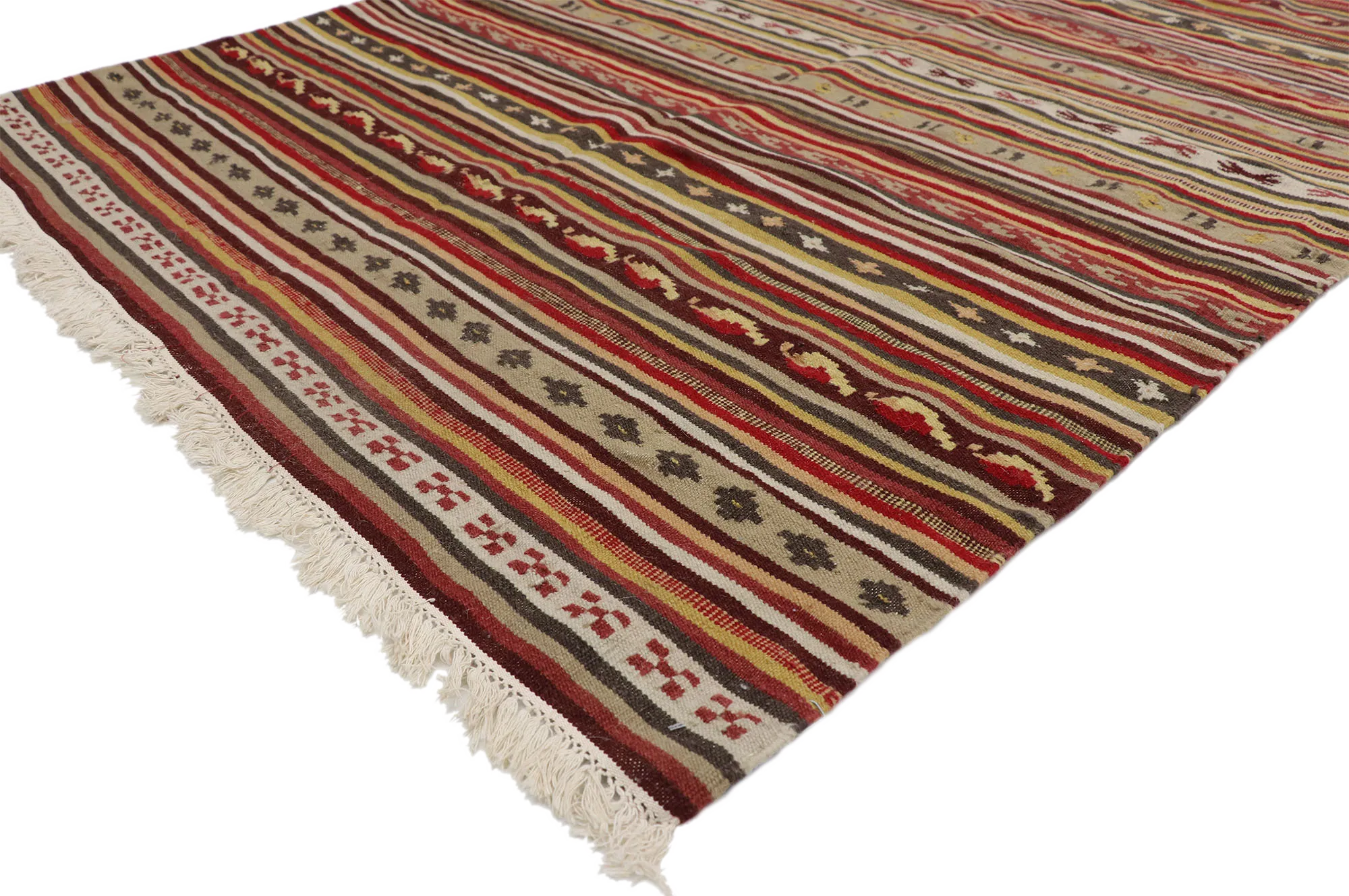 4'7" x 6'5" Vintage Kilim Rug