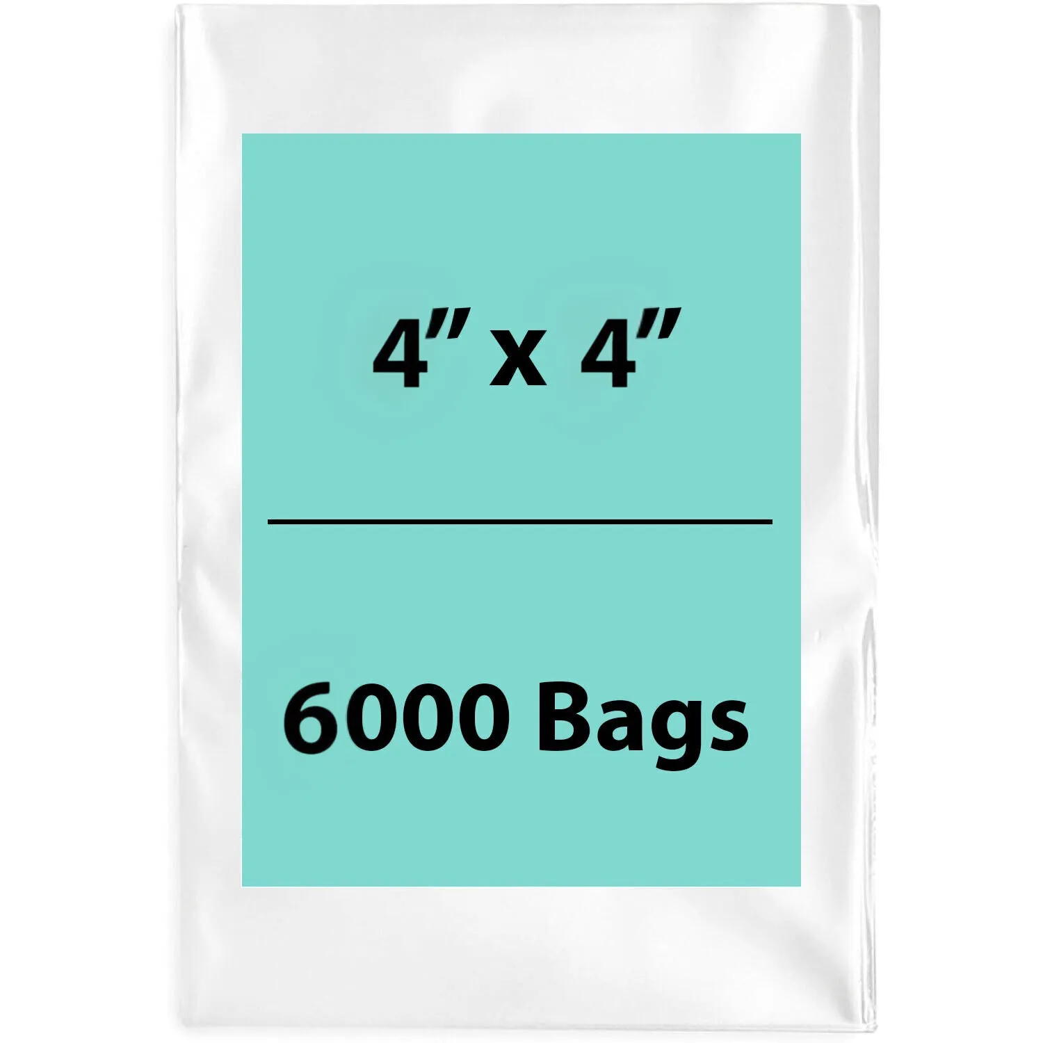 4X4 inches Clear Flat Poly Bags 6Mil Open Top (LDPE)