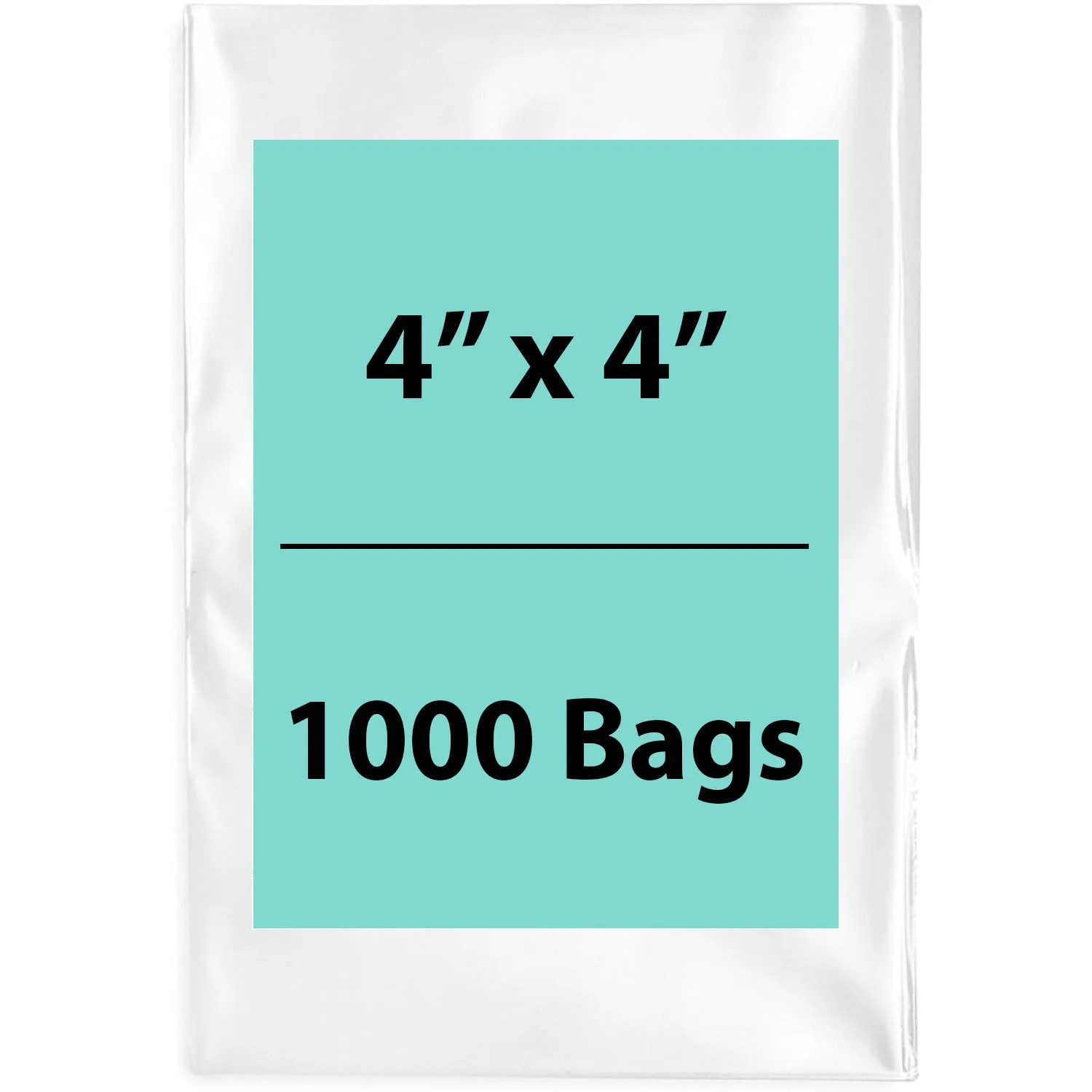 4X4 inches Clear Flat Poly Bags 6Mil Open Top (LDPE)