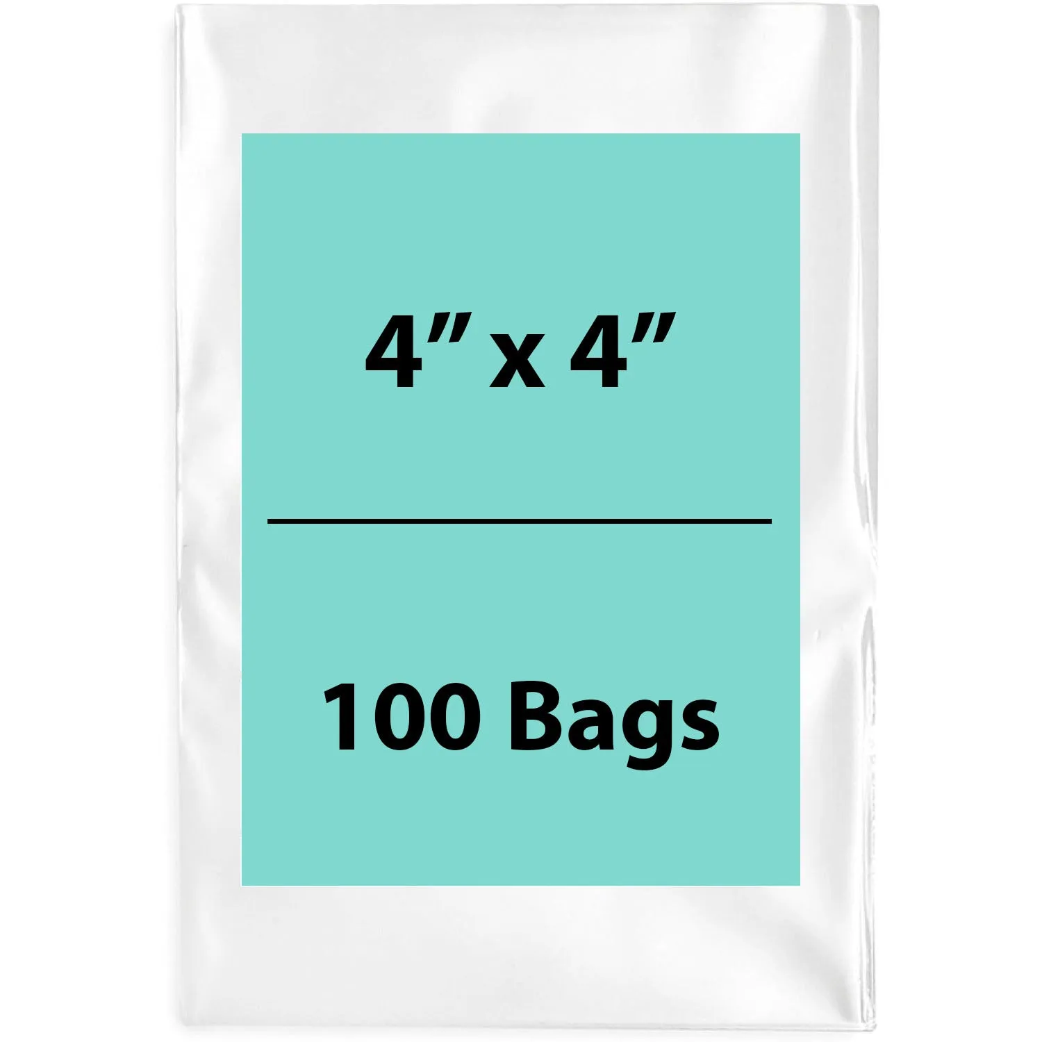 4X4 inches Clear Flat Poly Bags 6Mil Open Top (LDPE)