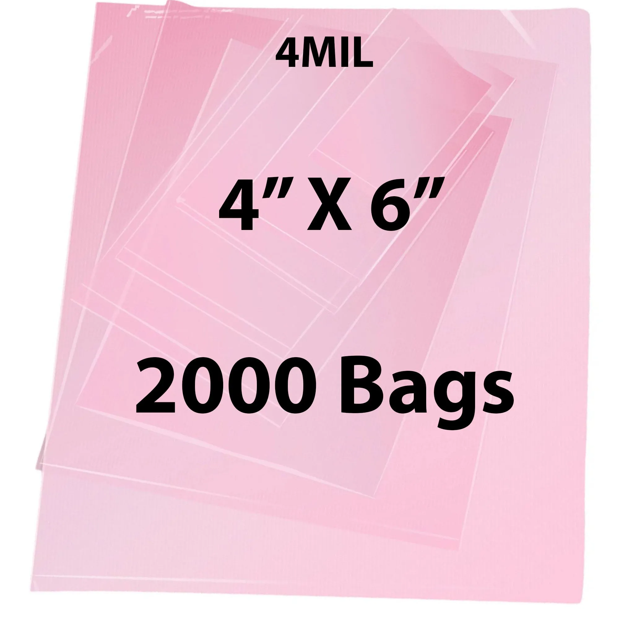 4X6 inches Pink Anti Static Bags 4 Mil Flat