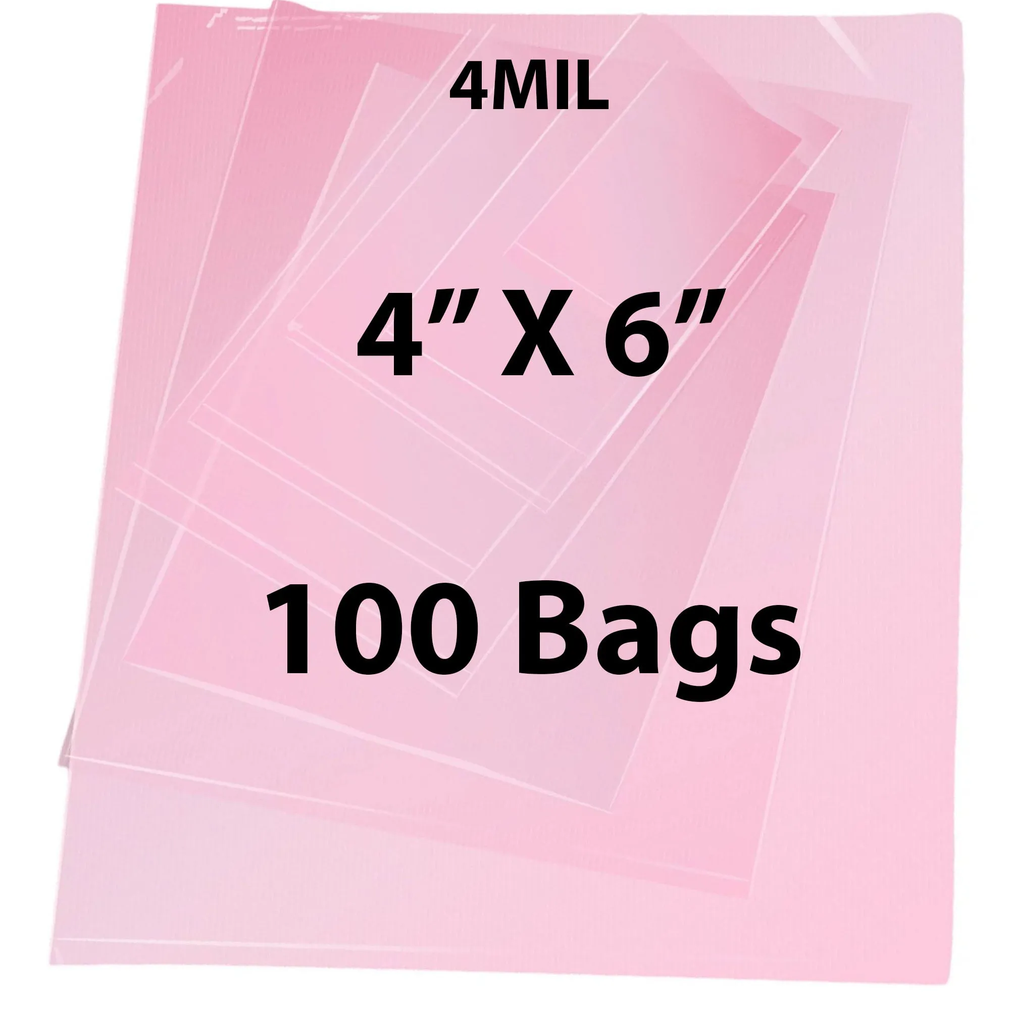 4X6 inches Pink Anti Static Bags 4 Mil Flat