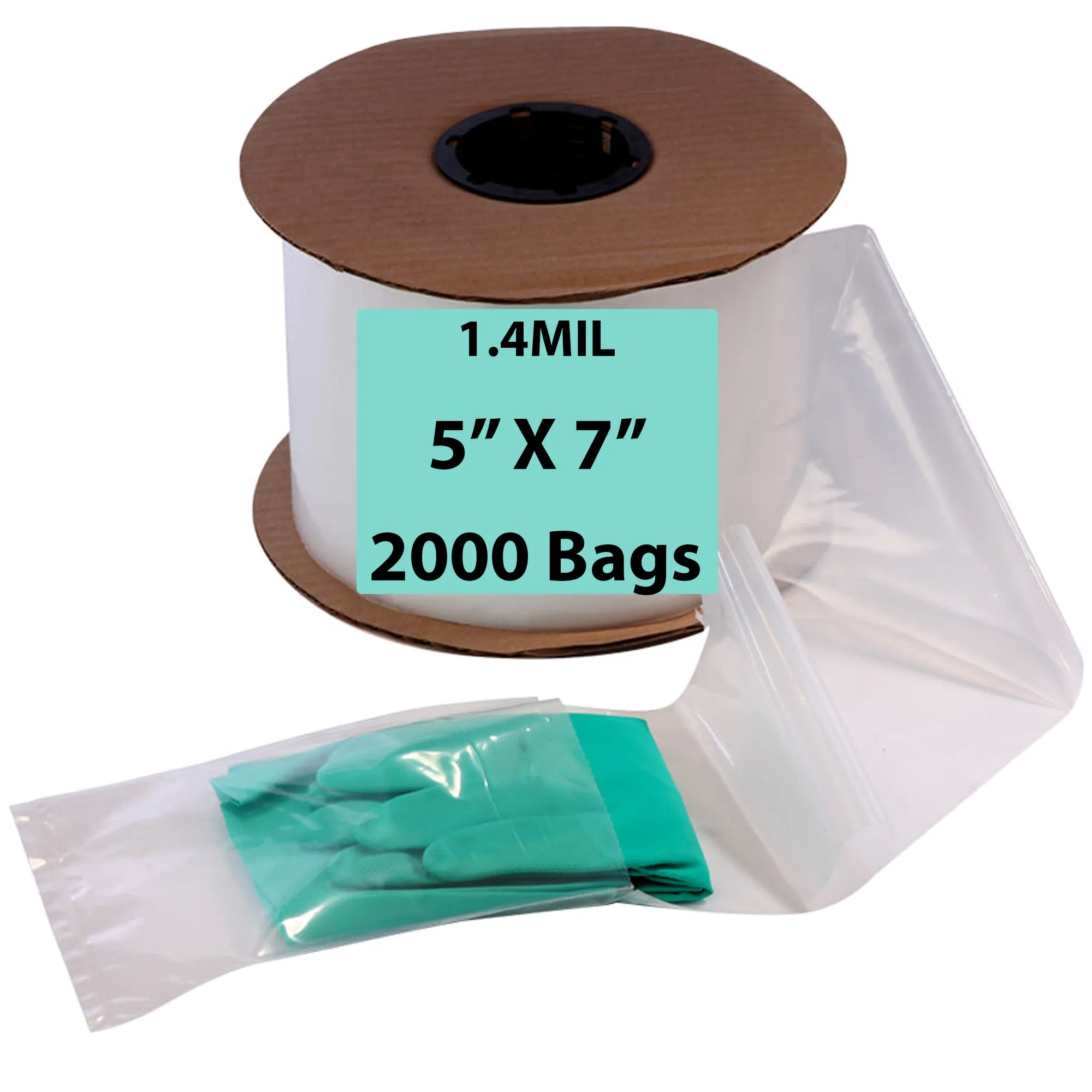 5X7 Inches Kwik-Fill® Pre-Opened Bags on Roll 1.4 Mil Auto Bag 2000/RL