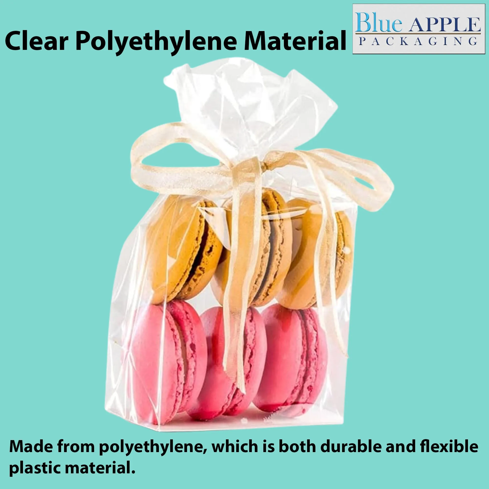 6X4X12 inches Gusseted Poly Bags Clear 1.5 Mil Low Density LDPE
