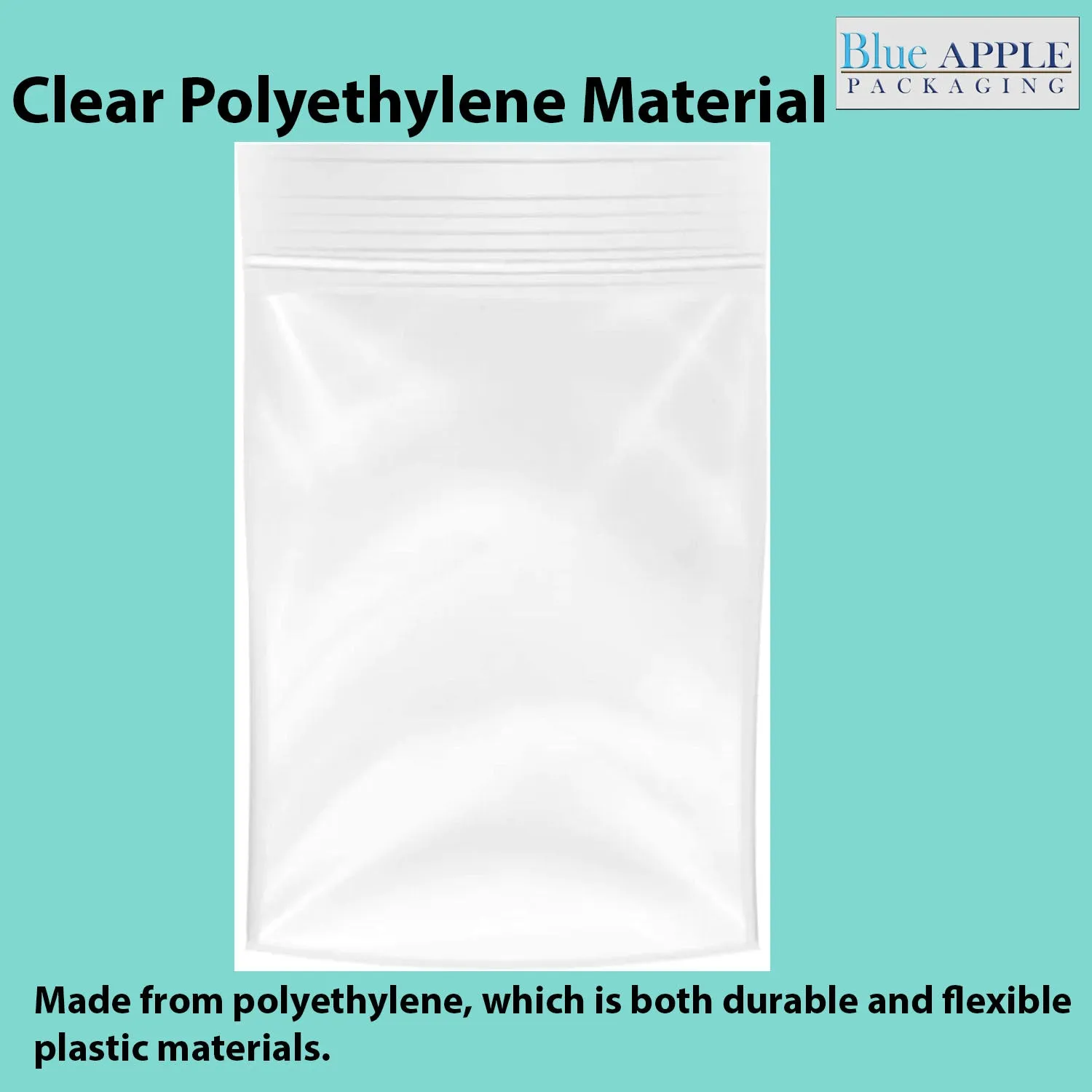 6X6 inches Reclosable Single Line Zipper Poly Bags 4 Mil (LDPE)