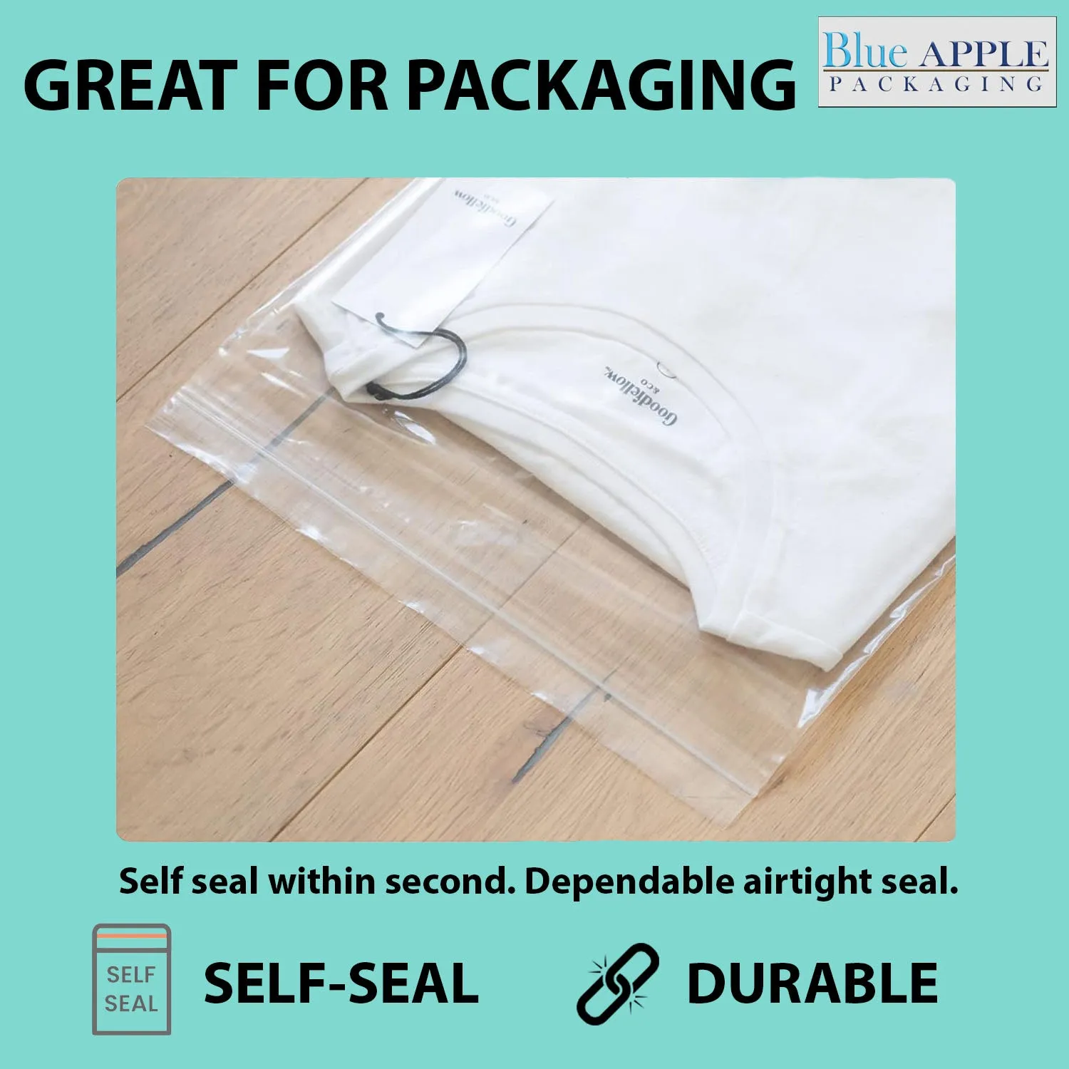 6X6 inches Reclosable Single Line Zipper Poly Bags 4 Mil (LDPE)