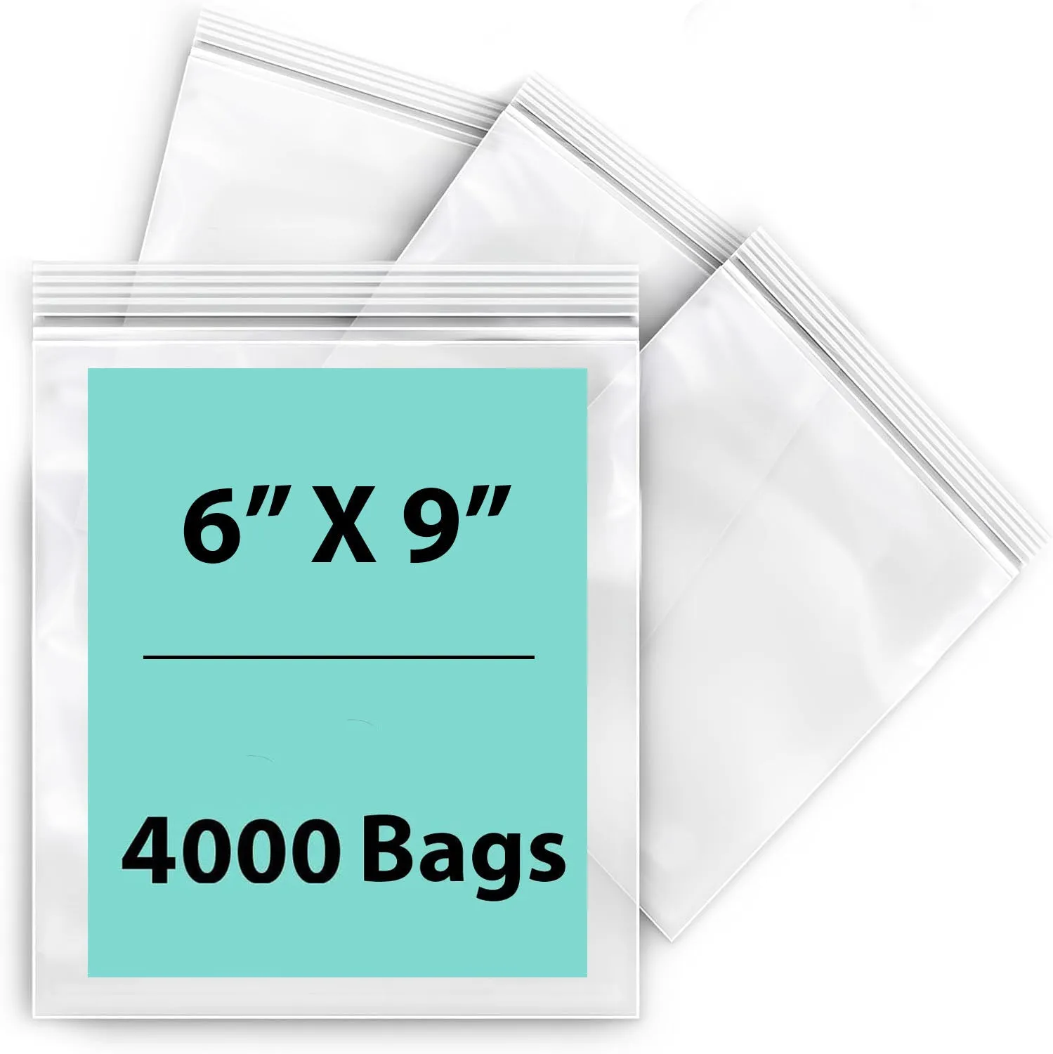 6X9 inches Reclosable Single Line Zipper Poly Bags 2 Mil (LDPE)