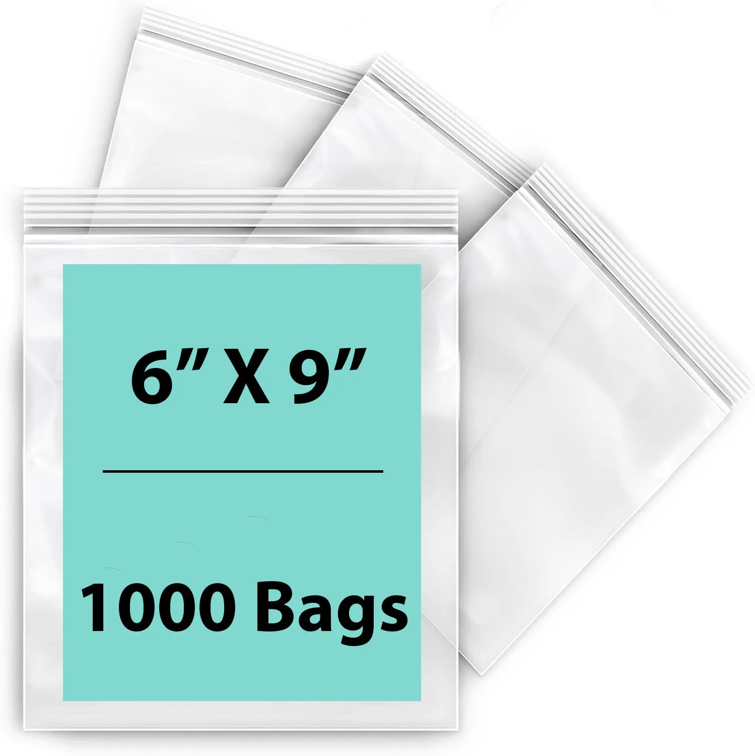 6X9 inches Reclosable Single Line Zipper Poly Bags 2 Mil (LDPE)