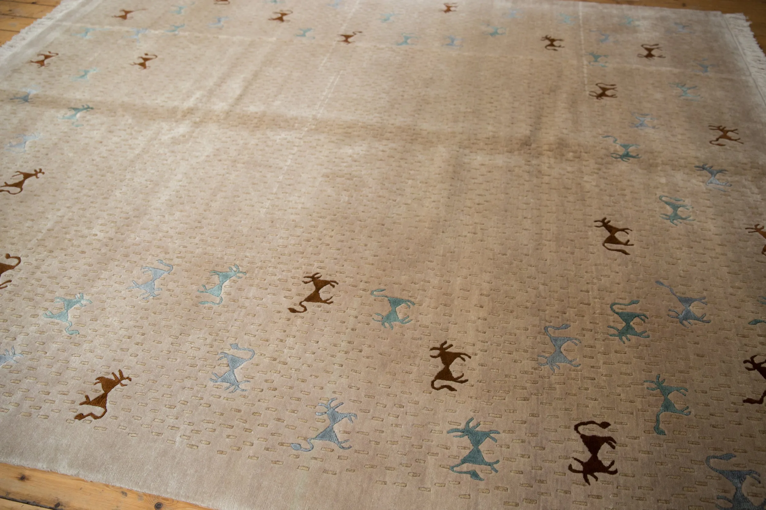 8x10 New Indian Folk Art Design Carpet