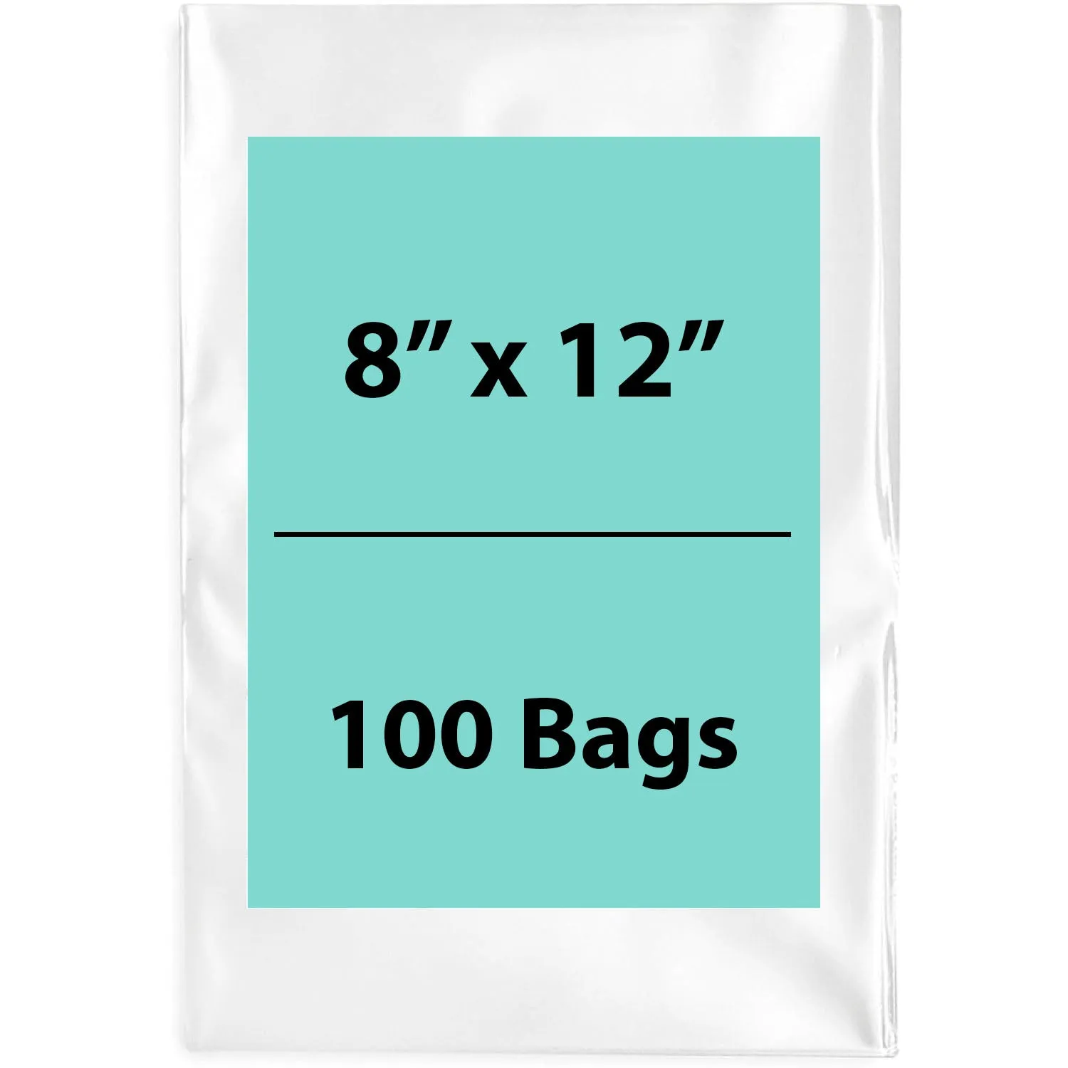 8X12 inches Clear Flat Poly Bags 4Mil Open Top (LDPE)