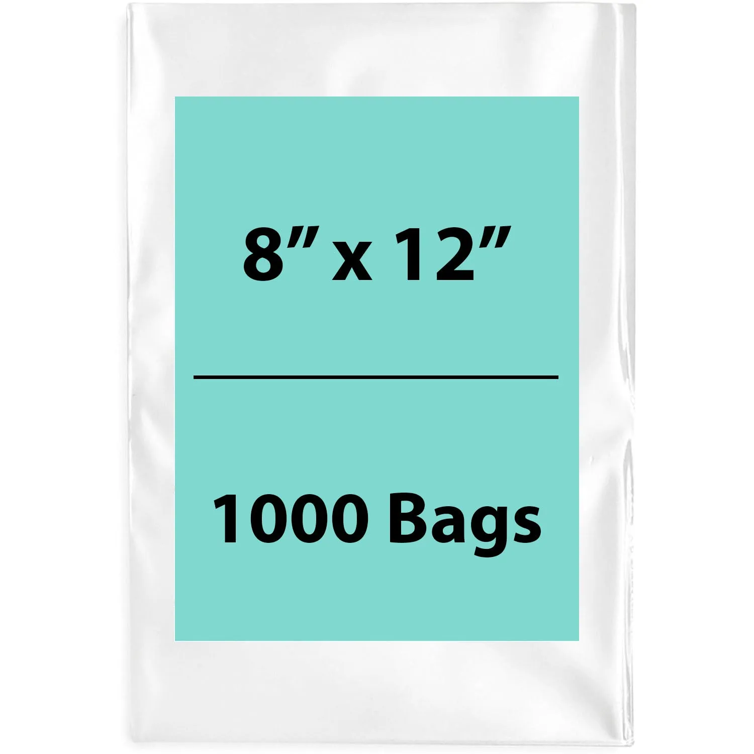 8X12 inches Clear Flat Poly Bags 4Mil Open Top (LDPE)