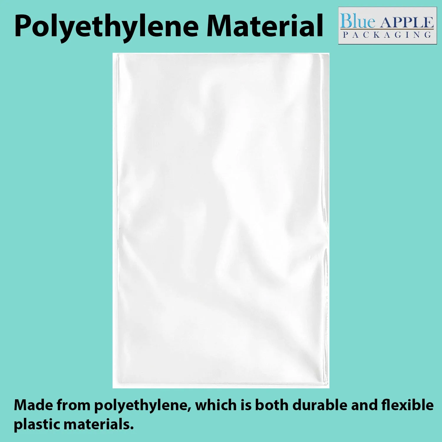 8X12 inches Clear Flat Poly Bags 4Mil Open Top (LDPE)