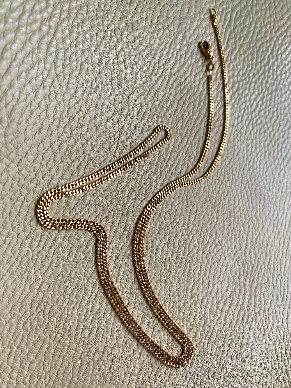 A Classic! - Balestra Italian vintage - 18k gold Long curb chain necklace - 31.3 inch length