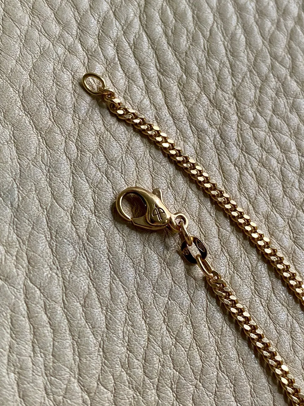 A Classic! - Balestra Italian vintage - 18k gold Long curb chain necklace - 31.3 inch length