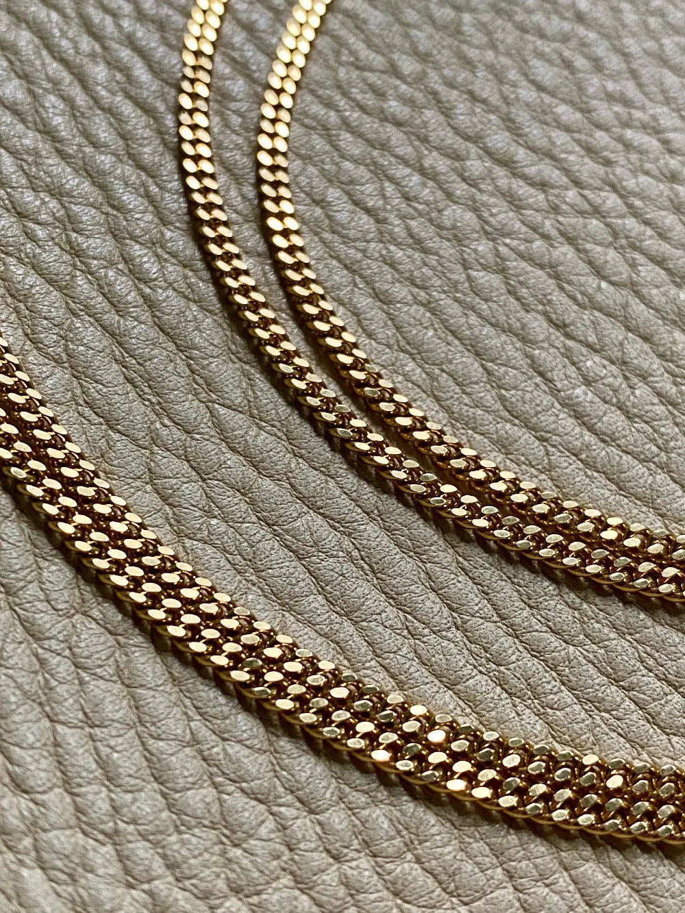 A Classic! - Balestra Italian vintage - 18k gold Long curb chain necklace - 31.3 inch length