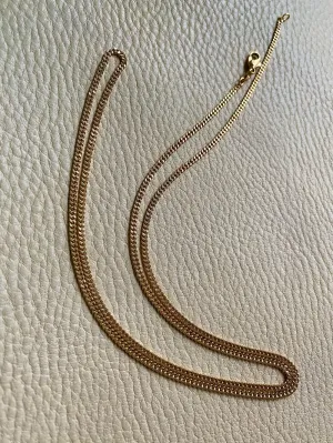 A Classic! - Balestra Italian vintage - 18k gold Long curb chain necklace - 31.3 inch length