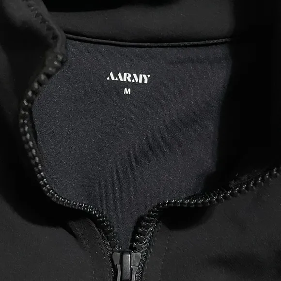 AARMY Black Cut Away Front Zipper Closure Bra Size M